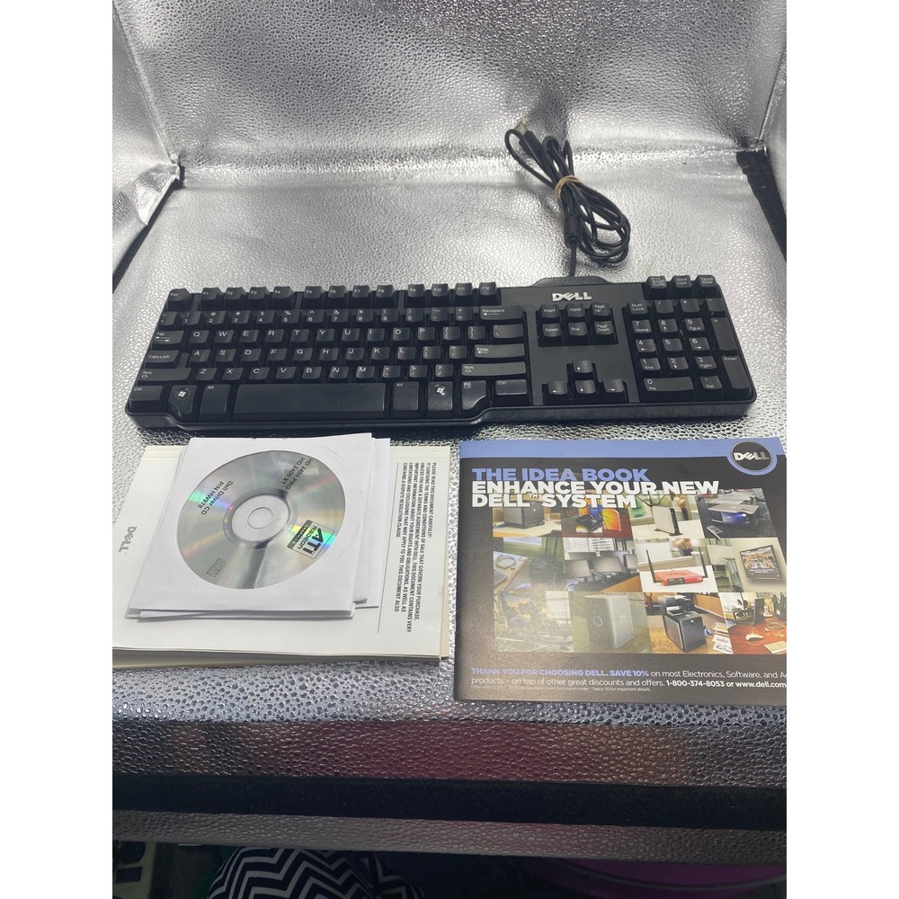 Dell KB212-B Wired USB Keyboard Black Full Size QWERTY with Numeric Keypad New